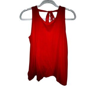 Ann Taylor Loft Red Sleeveless Womens Tank Top With Back Tie Detail Size Medium